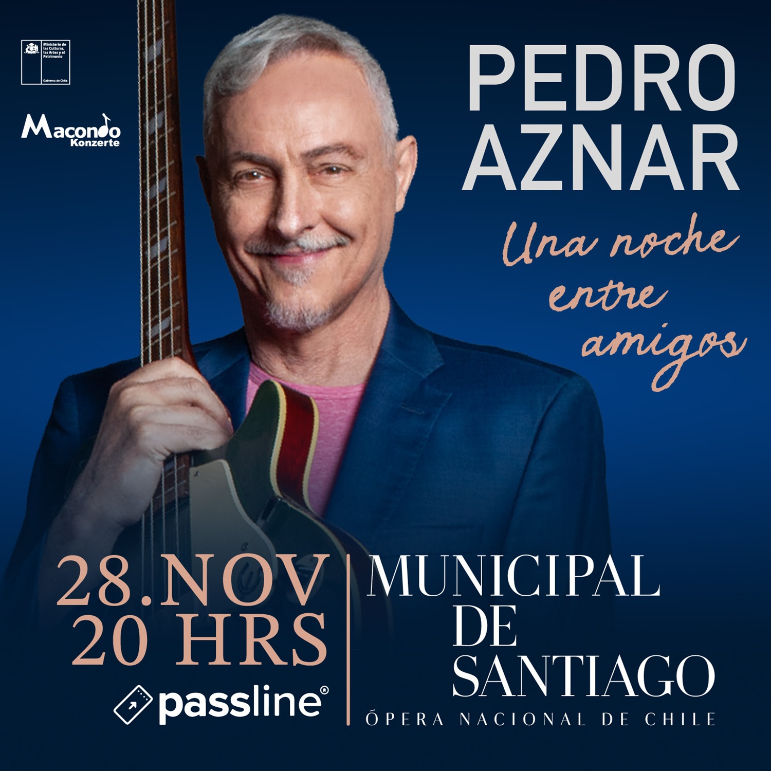 Pedro Aznar llega al Teatro Municipal de Santiago